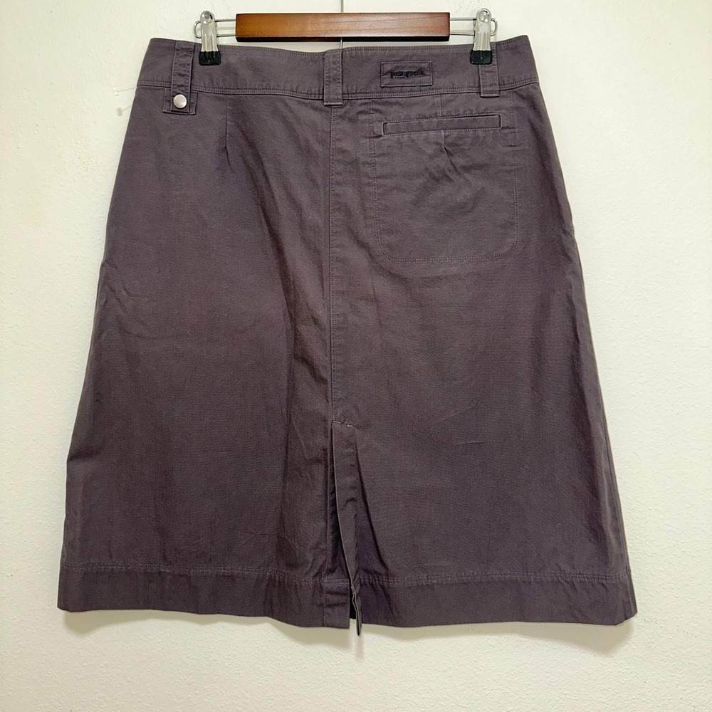 Patagonia Canvas Skirt Womens 10 Plum Organic‎ Cotton A-Line Utility - Picture 2 of 9